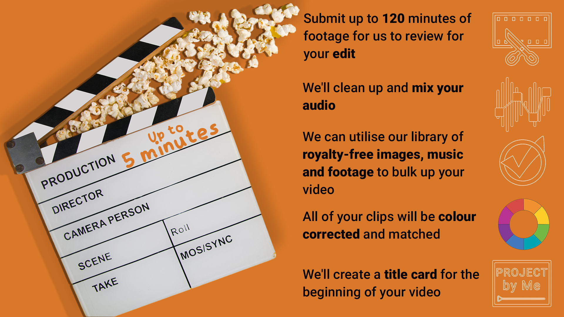 Video Package : up to 5 minutes