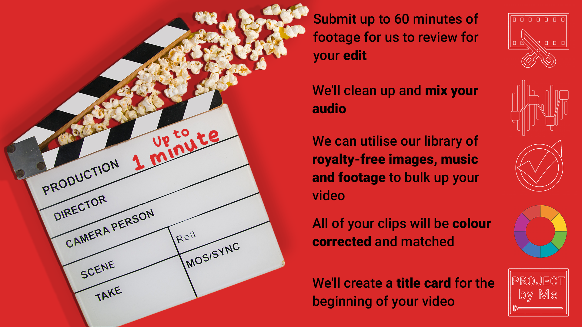 Video Package : up to 1 minute
